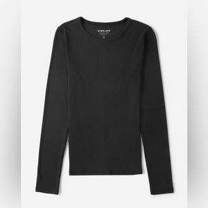 Everlane The Pima Micro-Rib Long-Sleeve Crew